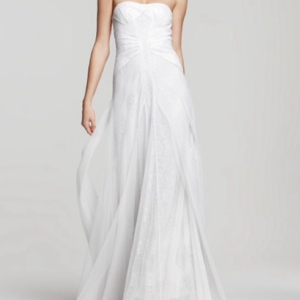 Bcbgmaxariza Gardenia Tulle Lace Maxi Dress 8